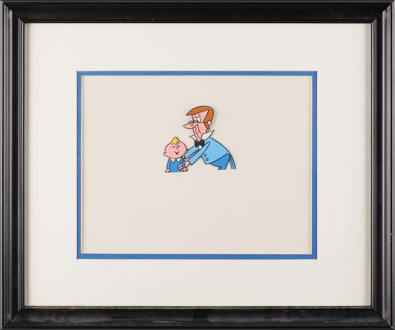 Lot 296 Bob Cratchit and Tiny Tim production cel from Mister Magoo's Christmas Carol