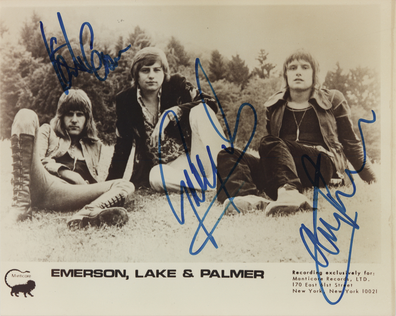 Lot 339 Emerson, Lake, and Palmer Signed Photograph
