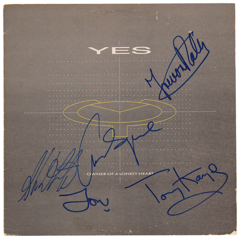 Lot 388 Yes Signed Single Album for 'Owner of a Lonely Heart'