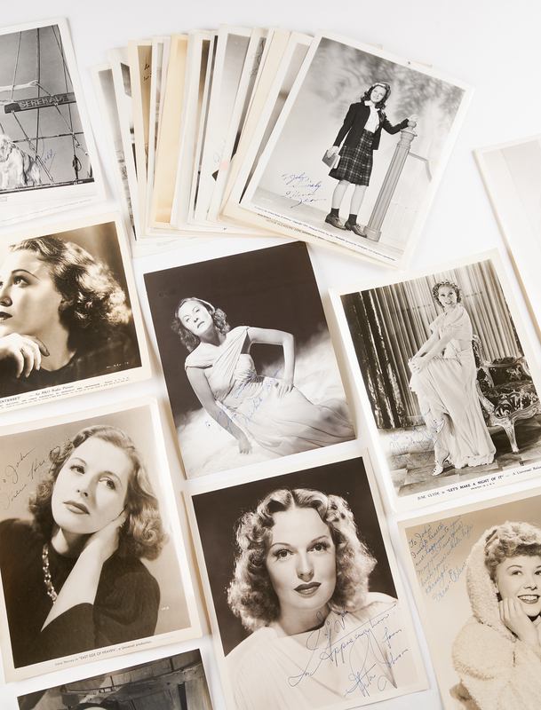 Lot 396 Actresses (27) Signed Photographs with Vera-Ellen, Michèle Morgan, and Tamara Toumanova