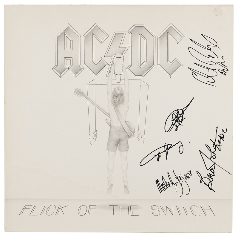 Lot 317 AC/DC Signed Album - Flick of the Switch