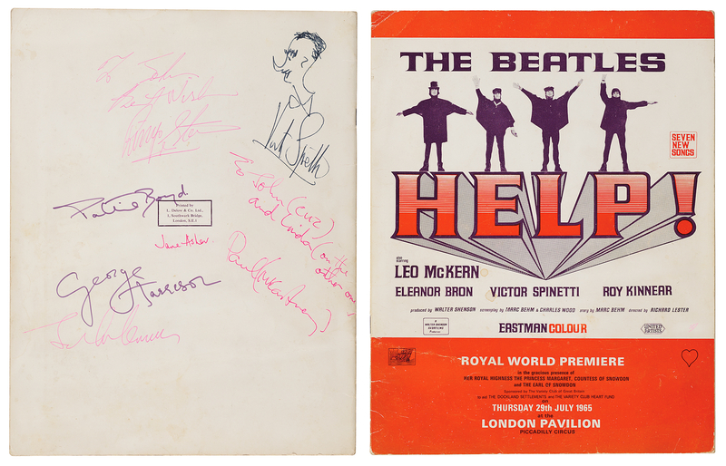 Lot 320 Beatles Fully Signed Help! Royal World Premiere Program