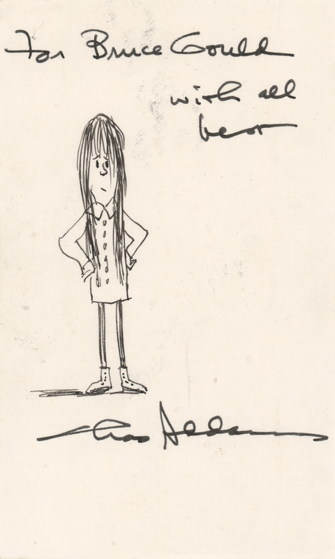 Lot 290 Charles Addams Original Sketch of Wednesday Addams