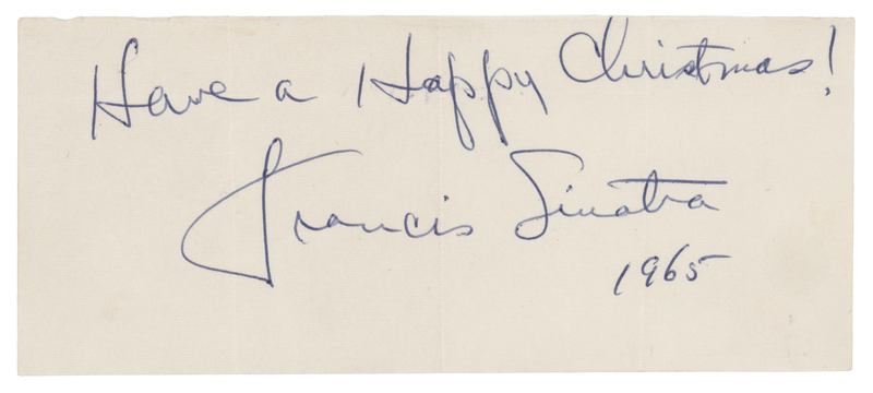 Lot 428 Frank Sinatra Signature