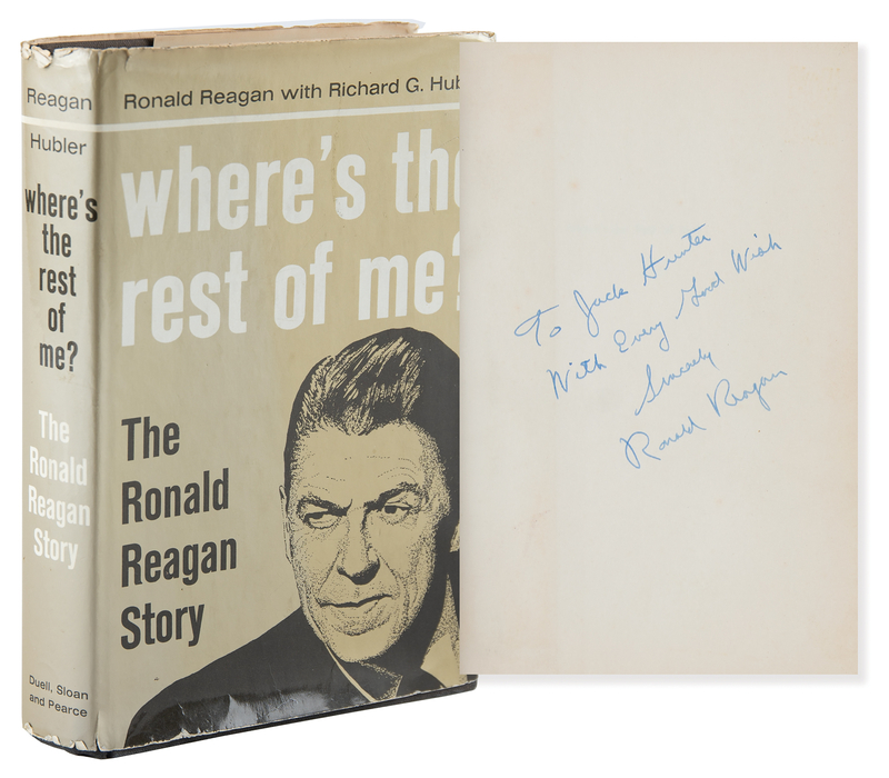 Lot 71 Ronald Reagan Signed Book - Where's the Rest of Me?