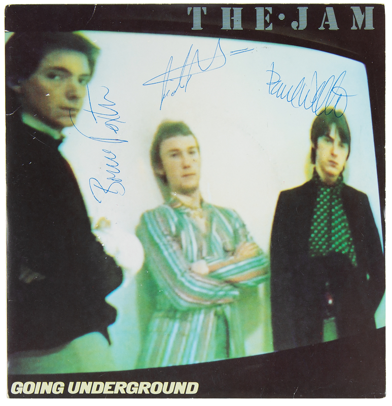Lot 390 The Jam Signed 45 RPM Record - Going Underground