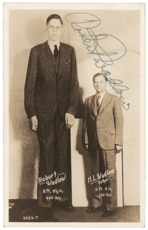 Lot 434 Robert Wadlow Signed Photograph