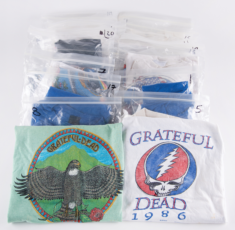 Lot 335 Grateful Dead Collection of (20) Vintage Tour Shirts from the 1970s-1990s