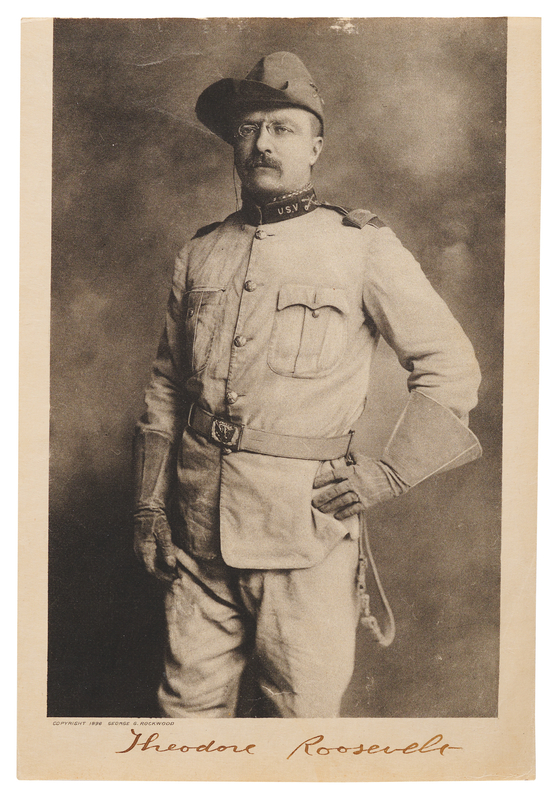 Lot 43 Theodore Roosevelt Signed Photograph as a 'Rough Rider'