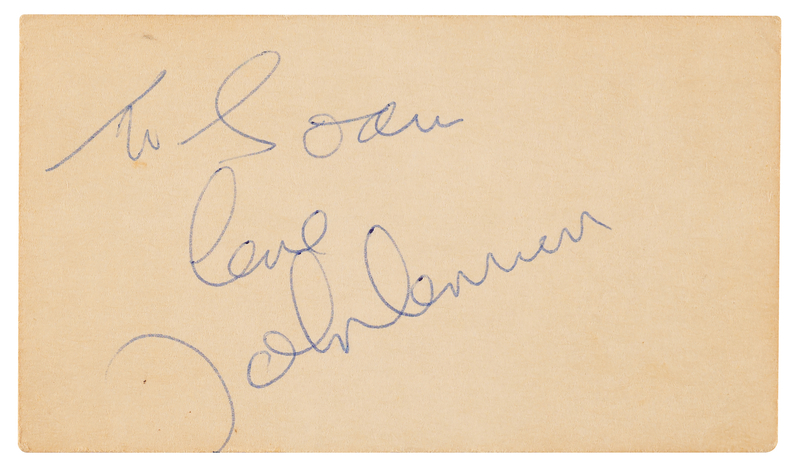 Lot 325 Beatles: John Lennon Signature