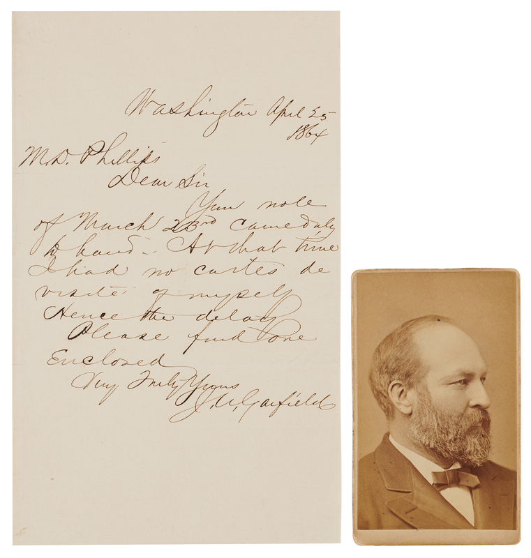 Lot 34 James A. Garfield Civil War-Dated Autograph Letter Signed