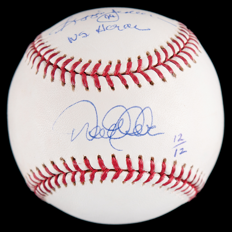 Lot 441 Derek Jeter and Reggie Jackson Signed Baseball (Ltd. Ed. #12/12)