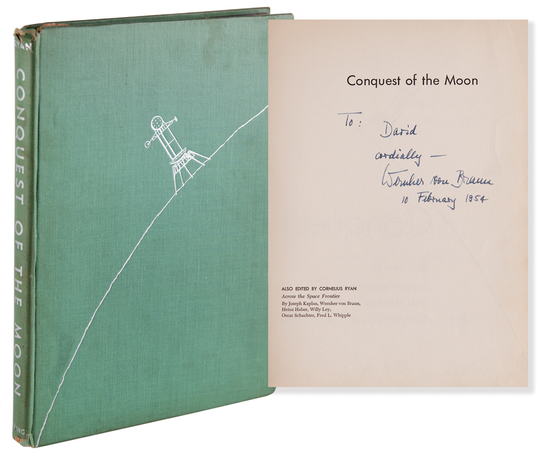 Lot 258 Wernher von Braun Signed Book - Conquest of the Moon (First Edition, 1953)
