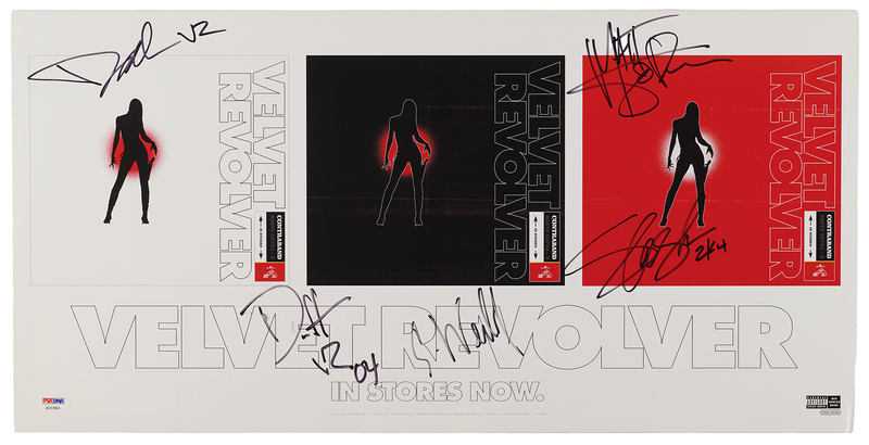 Lot 382 Velvet Revolver Signed 'Contraband' Poster (24˝ x 12˝)