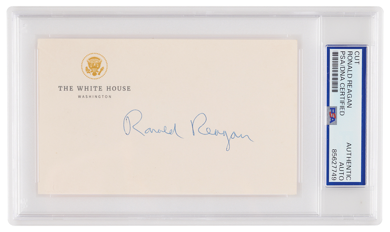Lot 72 Ronald Reagan Signature