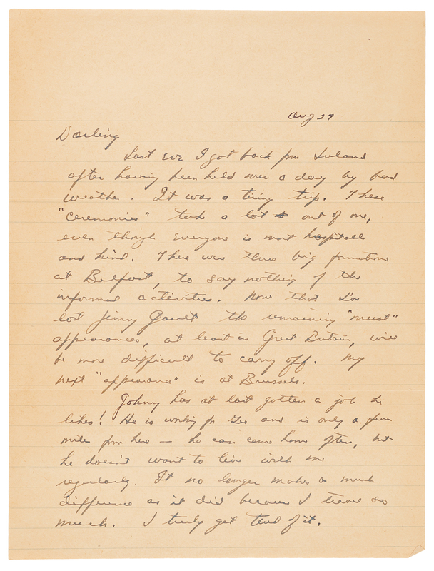 Lot 52 Dwight D. Eisenhower Autograph Letter Signed on Postwar Europe: 