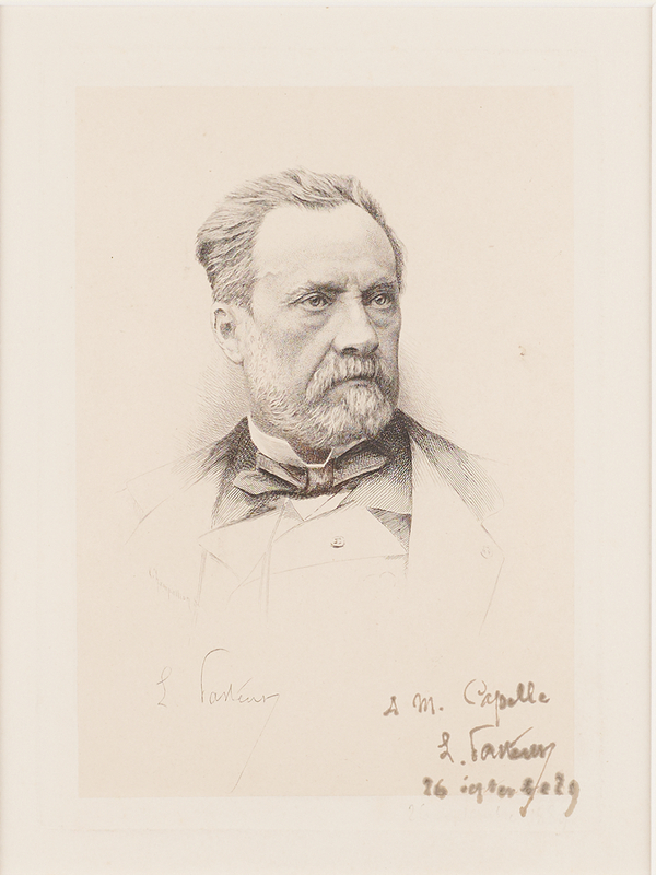 Lot 186 Louis Pasteur Signed Engraving by Eugene-Andre Champollion