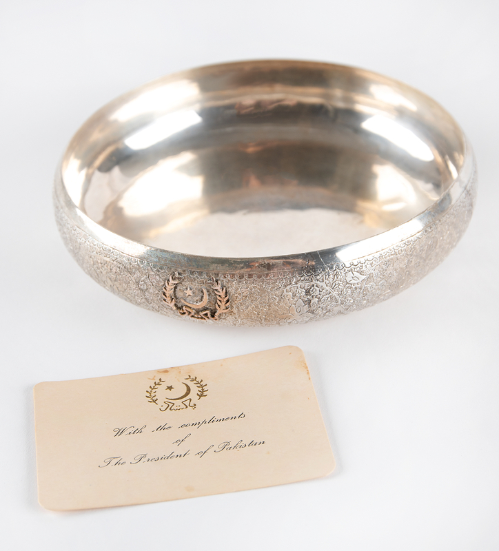 Lot 54 Jacqueline Kennedy: 1962 Pakistan Goodwill Tour Silver Gift Bowl
