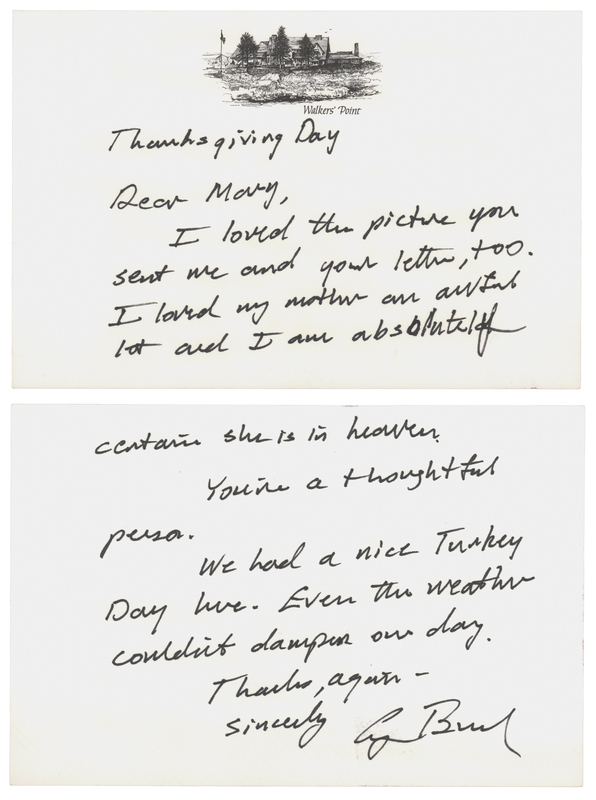 Lot 78 George Bush Autograph Letter Signed as President: 