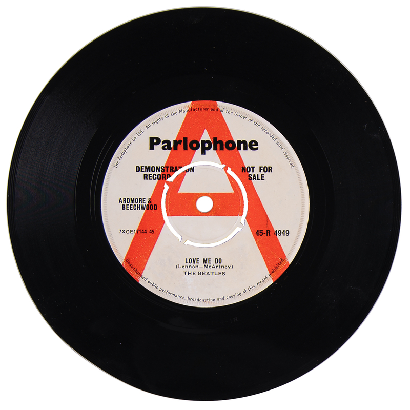 Lot 321 Beatles 45 RPM 'Demonstration Record' Single for 'Love Me Do / P.S. I Love You,' with 'McArtney' Misspelling