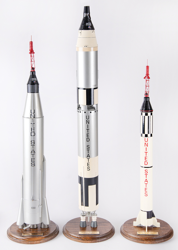 Lot 260 NASA Gemini-Titan II, Mercury-Atlas, and Mercury-Redstone 1:48 Scale Display Models
