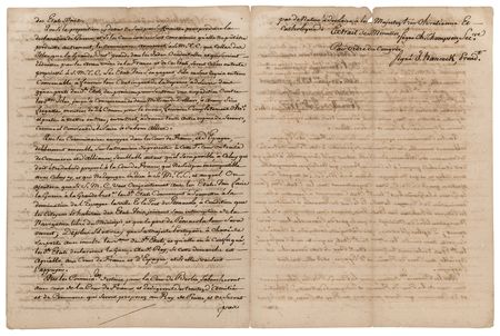 Lot #96 [John Hancock] French Translation of Congressional Resolution Aiming to Form an Alliance Against Great. Britain (c. 1778) - Image 2