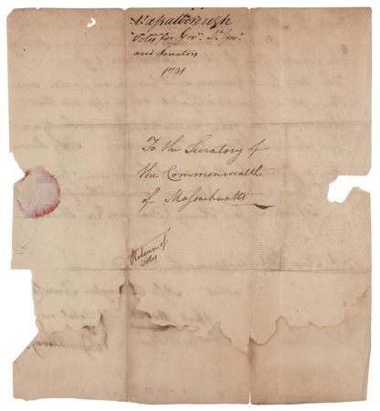 Lot #95 John Hancock and Samuel Adams: Vassalborough's Votes for Governor and Lieutenant Governor - Image 2