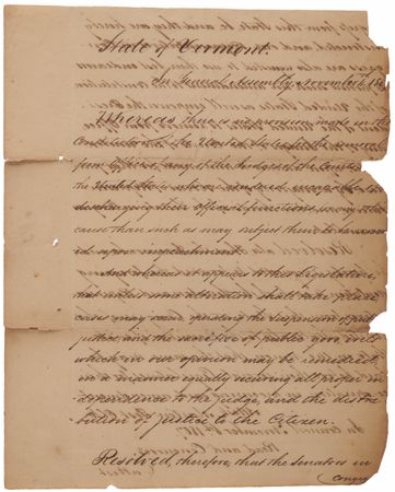 Lot #125 Vermont: (2) Manuscript Documents