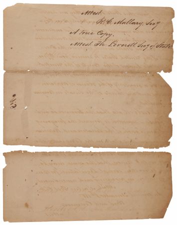 Lot #125 Vermont: (2) Manuscript Documents Proposing Admission into the Union and a Constitutional Amendment - Image 2