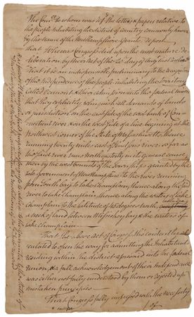 Lot #125 Vermont: (2) Manuscript Documents Proposing Admission into the Union and a Constitutional Amendment - Image 3