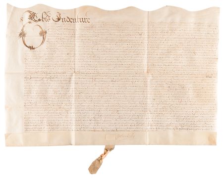 Lot #107 Long Island: Historic 1663 Indenture for a Half-Share of 