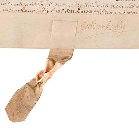 Lot #107 Long Island: Historic 1663 Indenture for a Half-Share of 