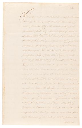 Lot #152 Treaty of London, 1687: Appointing