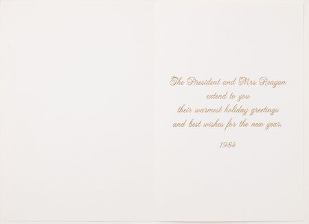 Lot #70 Ronald Reagan Signed White House Christmas Card (1984) - Image 2