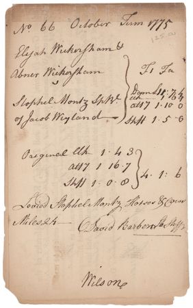 Lot #98 James Wilson Revolutionary War–Dated
