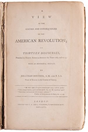 Lot #219 Jonathan Boucher: A View of the Causes and Consequences of the American Revolution (First Edition, 1797) - Image 3