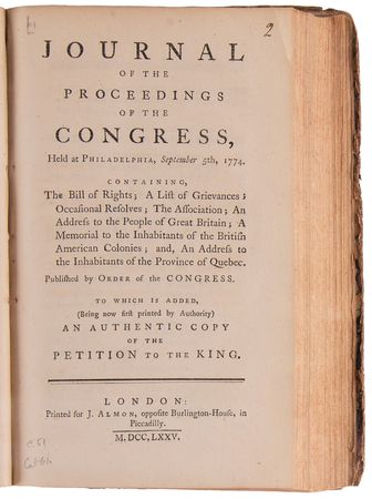 Lot #101 Continental Congress: Extracts from the Votes and Proceedings of the American Continental Congress (First Edition, 1774–1776) - Image 3