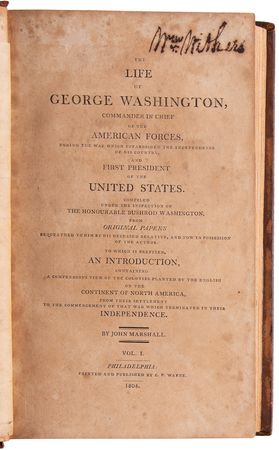 Lot #2 George Washington: The Life of Washington by John Marshall (First Edition, Five Volumes) - Image 2