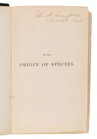 Lot #179 Charles Darwin Signature in On the Origin of Species (Second Edition, 1860) - Image 7