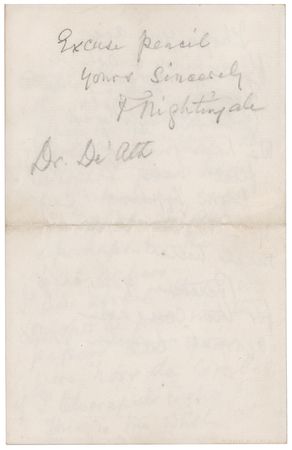 Lot #170 Florence Nightingale Autograph Letter Signed: 