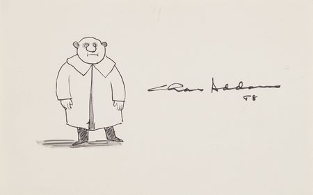 Lot #289 Charles Addams Signed Sketch of 'Uncle