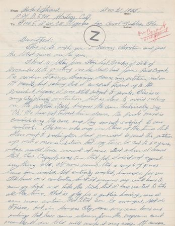 Lot #213 Robert Stroud Autograph Letter Signed and