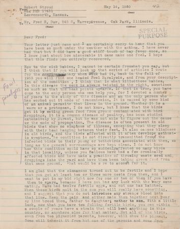 Lot #213 Robert Stroud Autograph Letter Signed and Typed Letter Signed - Image 3