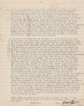 Lot #213 Robert Stroud Autograph Letter Signed and Typed Letter Signed - Image 5