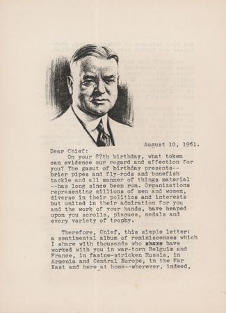 Lot #40 Herbert Hoover: Lewis Strauss Signed