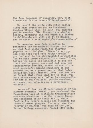 Lot #40 Herbert Hoover: Lewis Strauss Signed Souvenir Typescript - Image 2