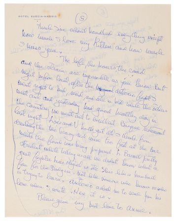 Lot #300 Ernest Hemingway Autograph Letter Signed from His 'Dangerous Summer' of Bullfights in Spain: 