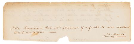 Lot #207 Meriwether Lewis and William Clark (2) Autograph Documents Signed - Referring a Matter to James Monroe and Rationing Whiskey for the Chickasaw - Image 2