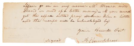 Lot #207 Meriwether Lewis and William Clark (2) Autograph Documents Signed - Referring a Matter to James Monroe and Rationing Whiskey for the Chickasaw - Image 4