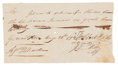 Lot #207 Meriwether Lewis and William Clark (2) Autograph Documents Signed - Referring a Matter to James Monroe and Rationing Whiskey for the Chickasaw - Image 5